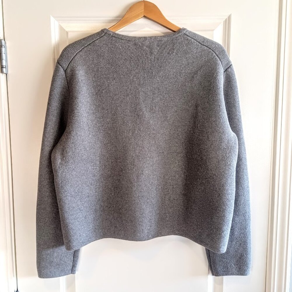 Alex Mill Paris Grey Cotton Cashmere Sweater Jacket NWOT - Picture 4 of 7